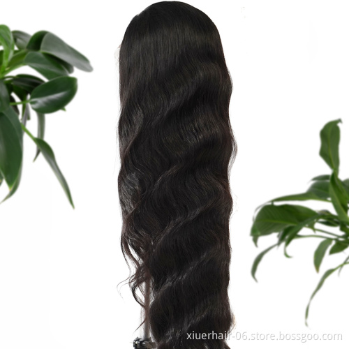 High Quality Cuticle Aligned For Black Women Brazilian Body Wave 36 Inches 40 Inches Human Hair Lace Front Wigs